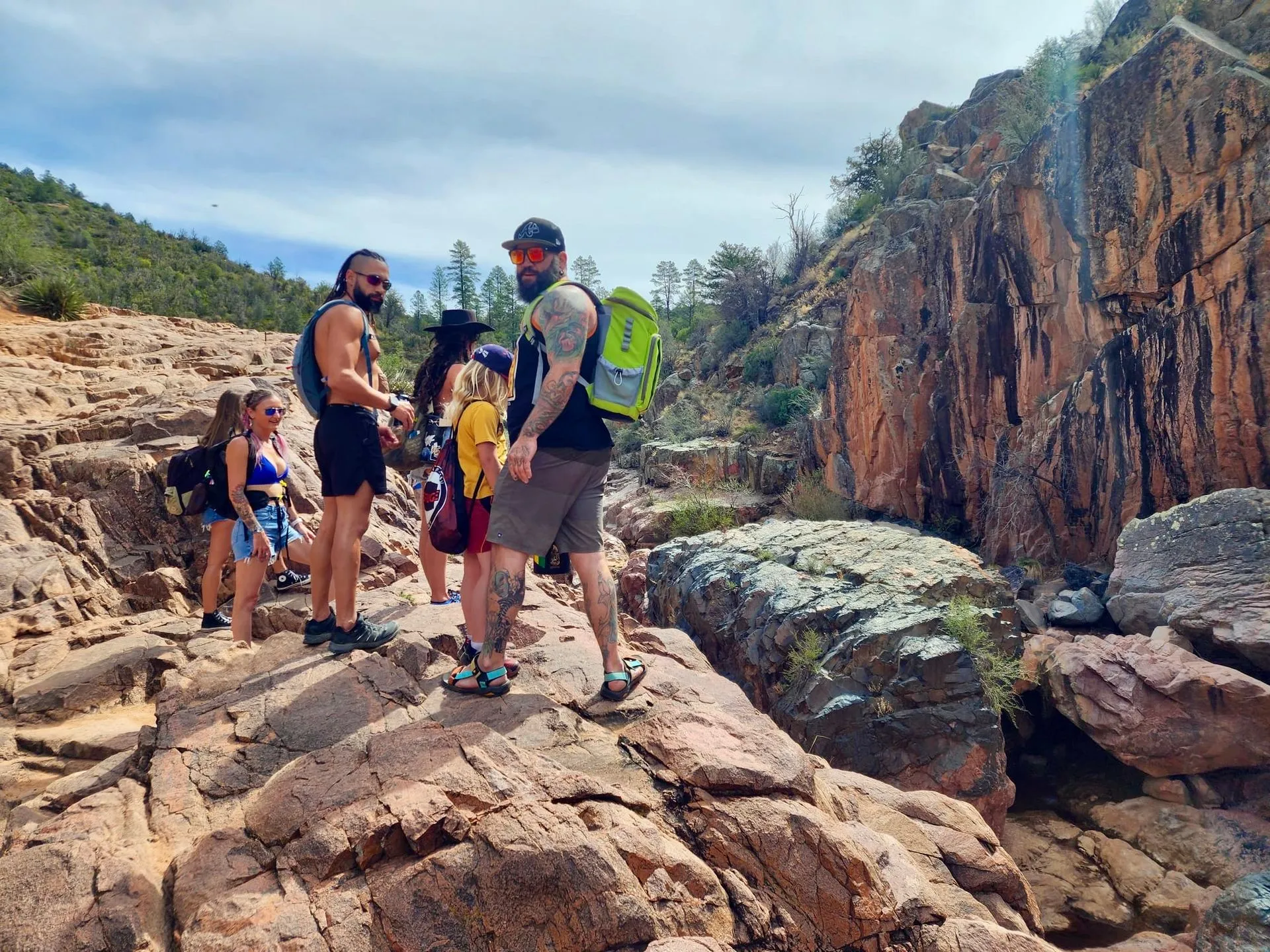 Friends exploring northern arizona